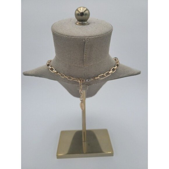 Coldwater Creek Necklace Smokey Round Crystal Links Gold Tone Long Chain 22" VTG - Picture 4 of 6